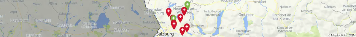 Kartenansicht für Apotheken-Notdienste in der Nähe von Henndorf am Wallersee (Salzburg-Umgebung, Salzburg)
